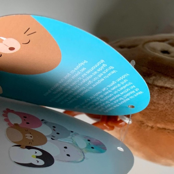 Squishmallow Bruce Walrus Clip on Keychain 3.5" Plush Kellytoy Brown Sealife sea - Picture 5 of 9